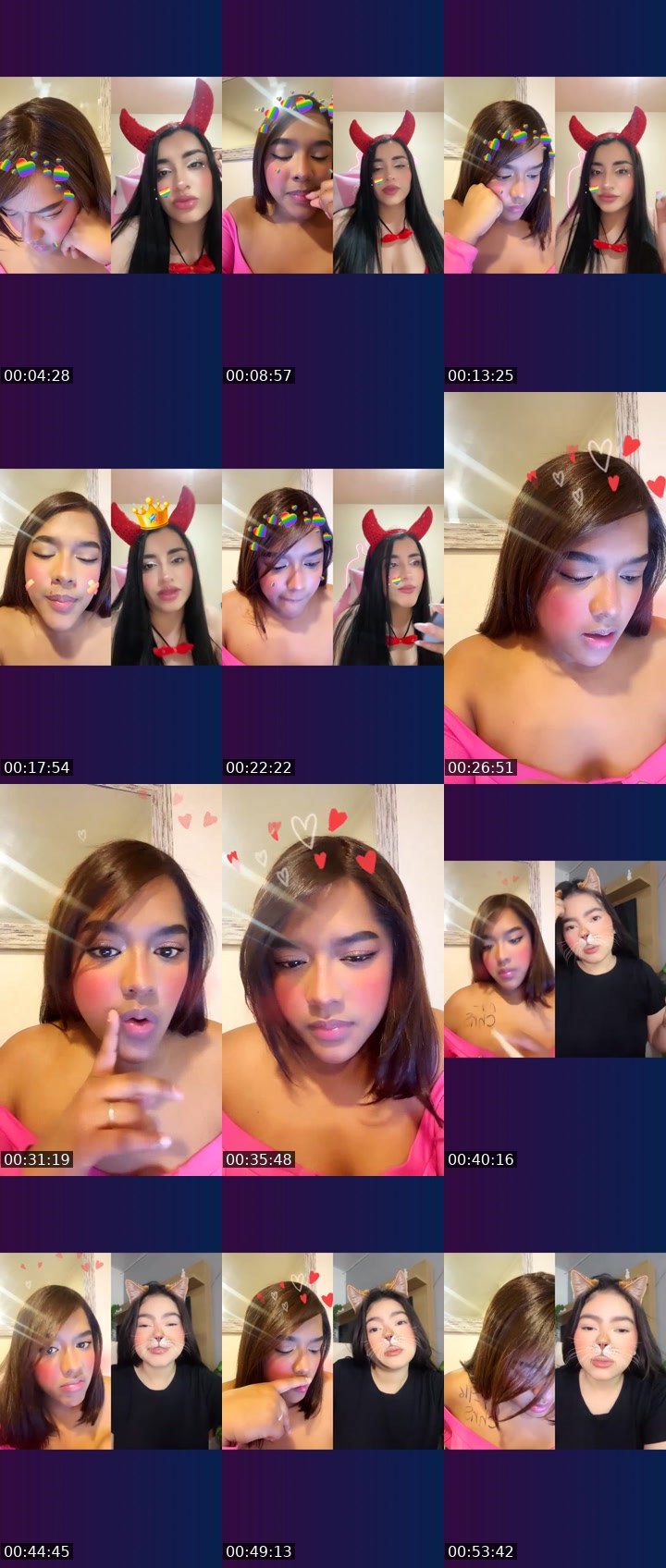 Contact-sheet preview of 🦊💞𝓐𝓵𝓮𝔁𝓪💞🏹's Liveme recording