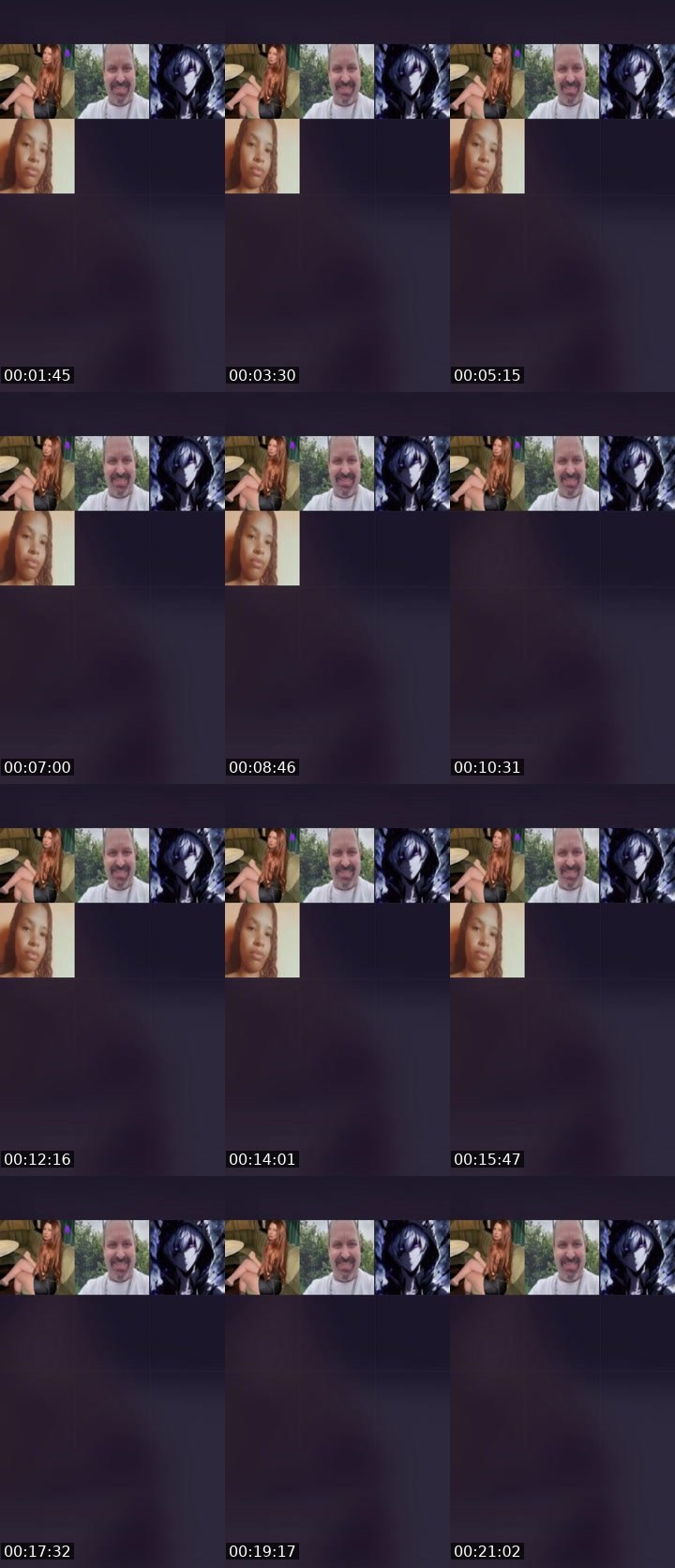 Contact-sheet preview of Ruiva Samantha's Liveme recording