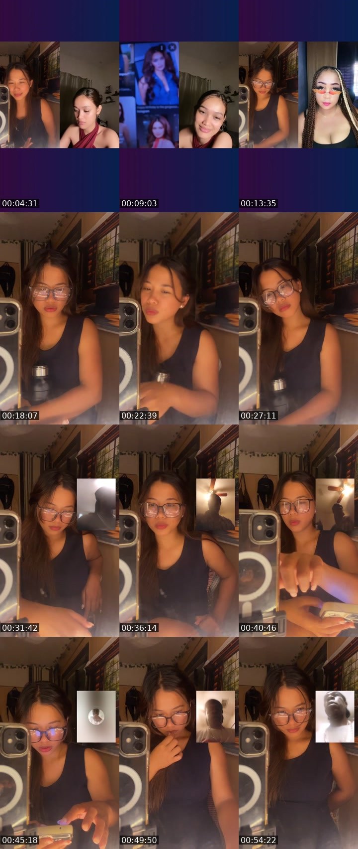 Contact-sheet preview of ☝️💙🐺 𝓛𝓮𝔃𝔃's Liveme recording