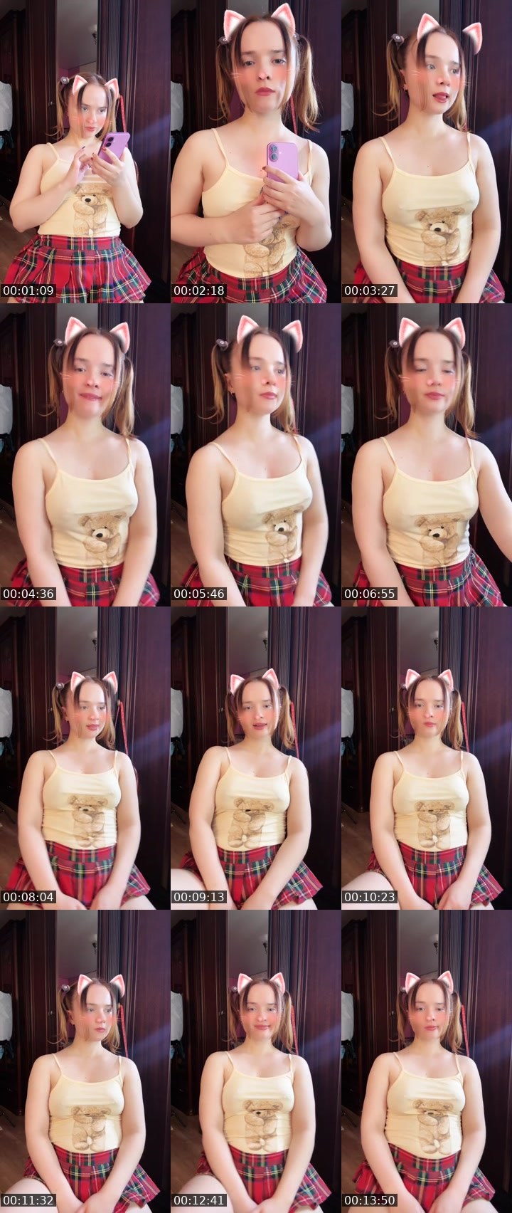 Contact-sheet preview of Tanya Oink-Oink's Liveme recording