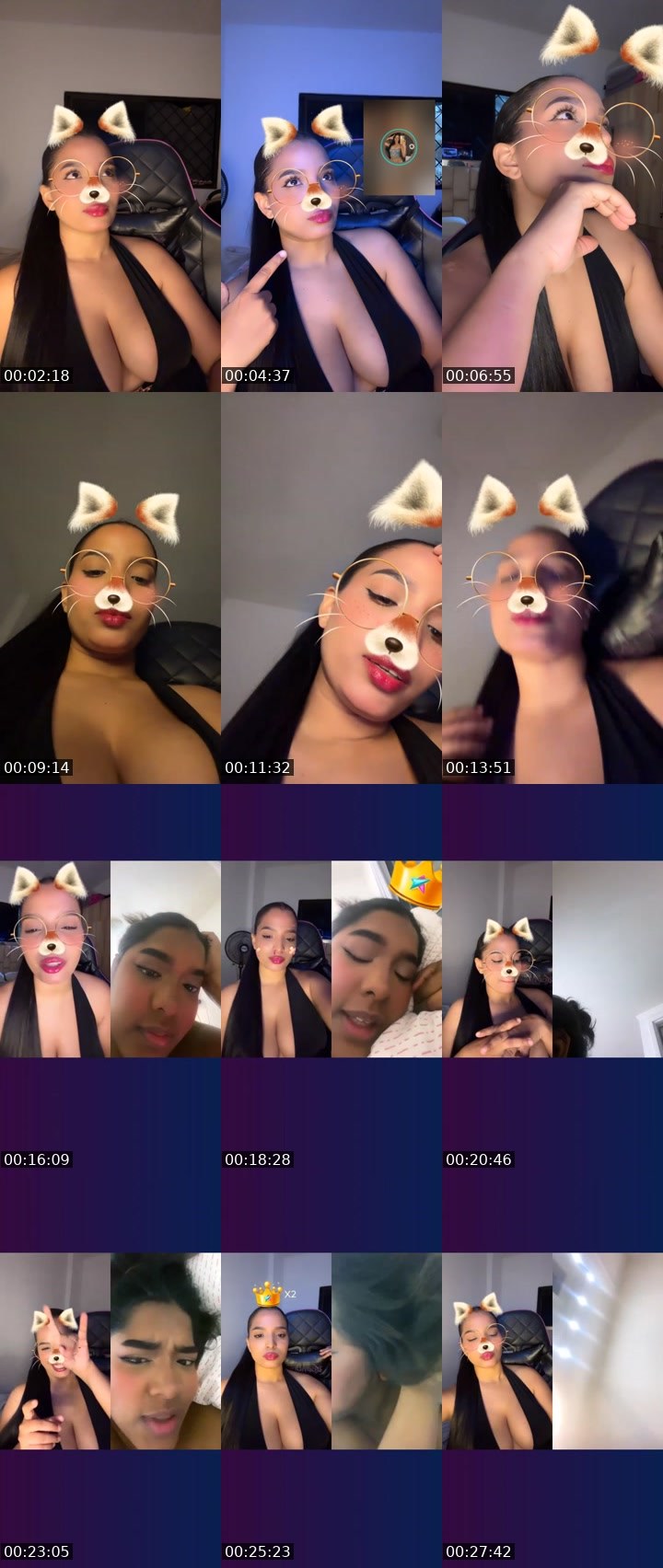 Contact-sheet preview of 🌈🃏DEVORA😏🍒's Liveme recording