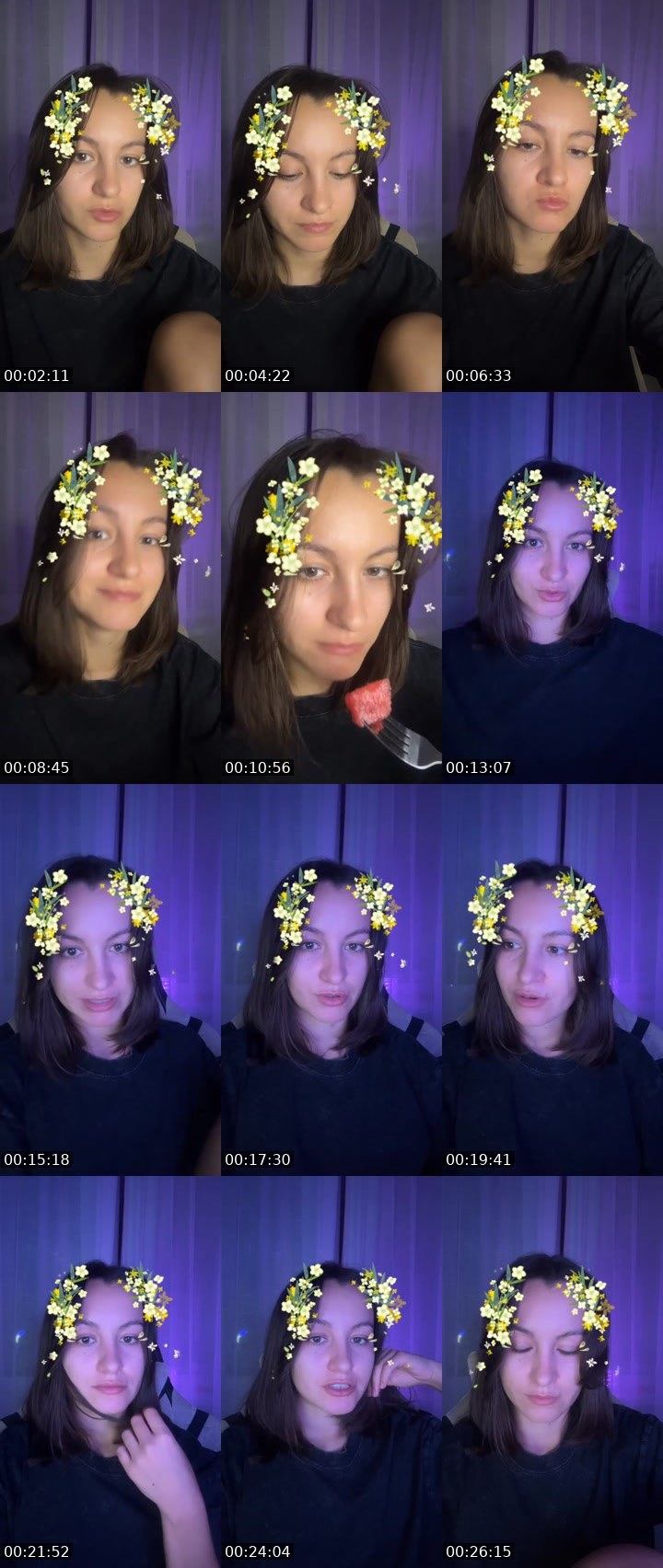 Contact-sheet preview of 𝐀𝐝𝐞𝐥𝐞 🤍's Liveme recording