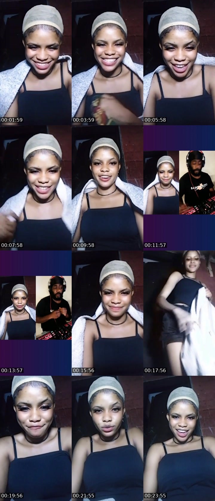 Contact-sheet preview of preshy ama's Liveme recording