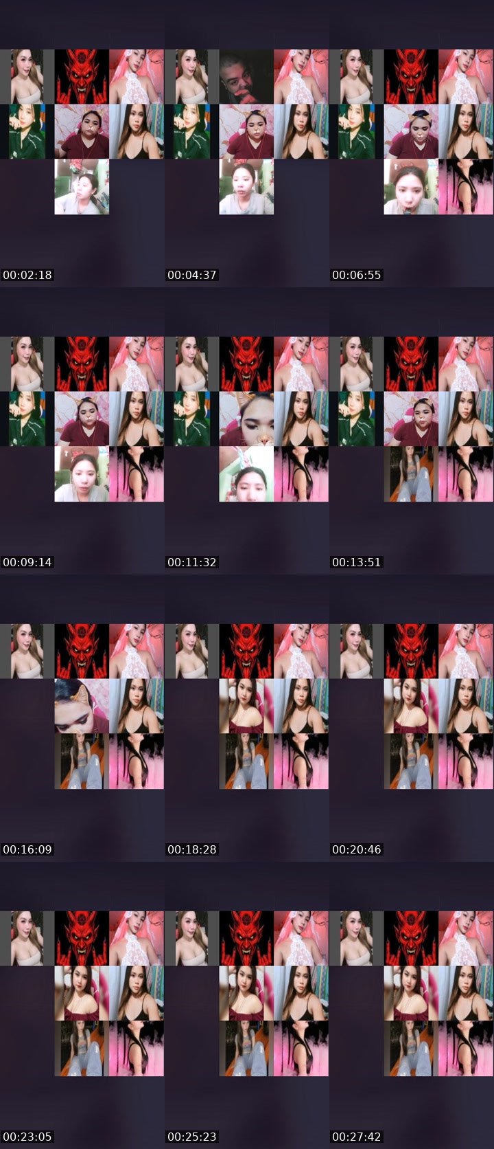 Contact-sheet preview of 👸క᭙ꫀꫀᡶ🍂's Liveme recording