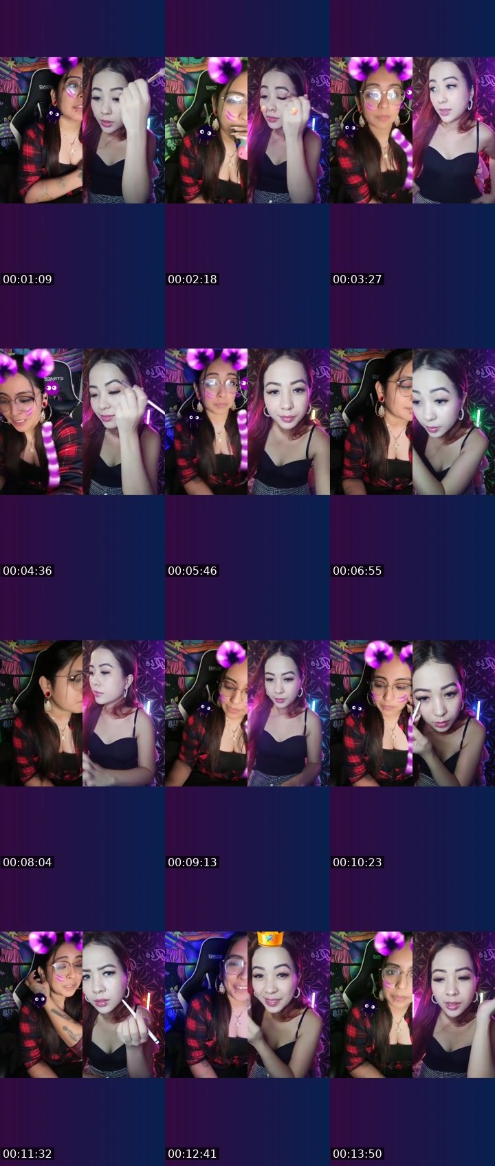 Contact-sheet preview of 🥨P4nda20⭕️ulala🖤🌈's Liveme recording