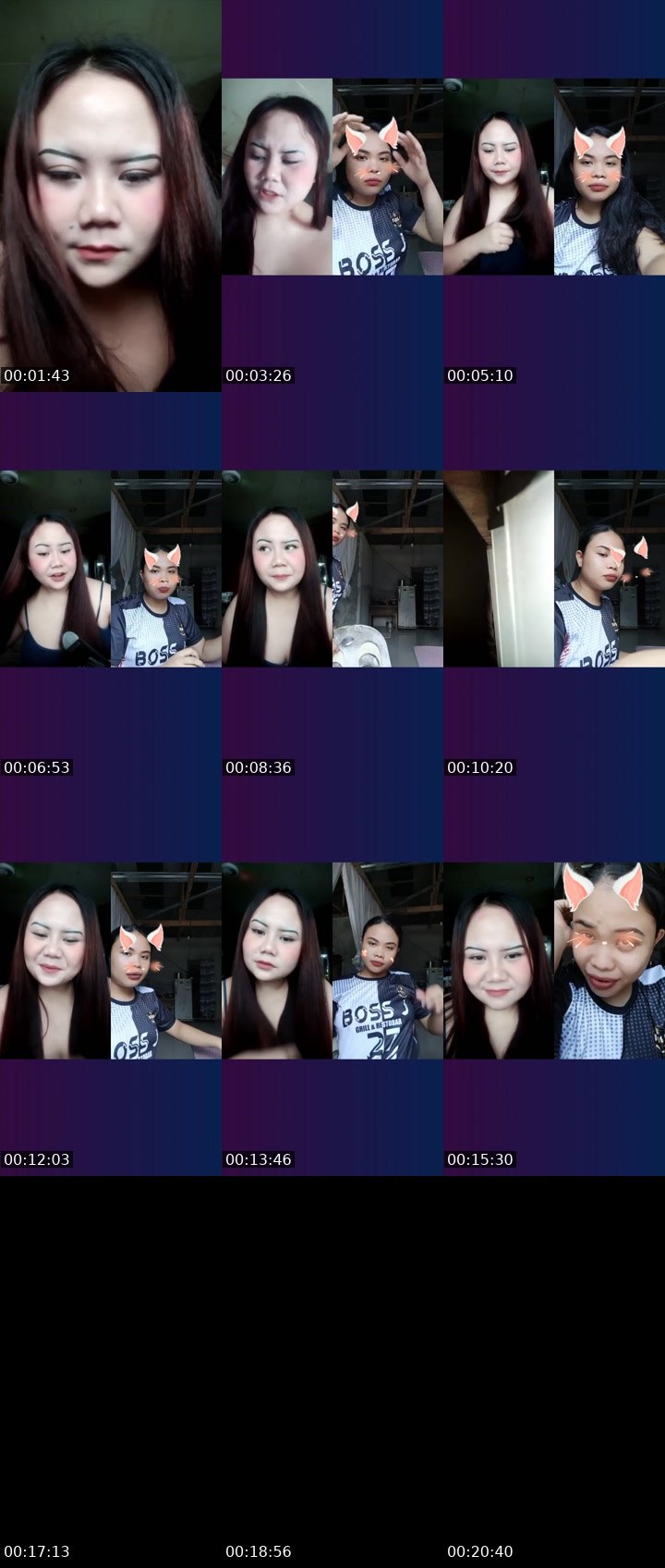 Contact-sheet preview of ᴵᴬ💎Gelaaaix🌷's Liveme recording