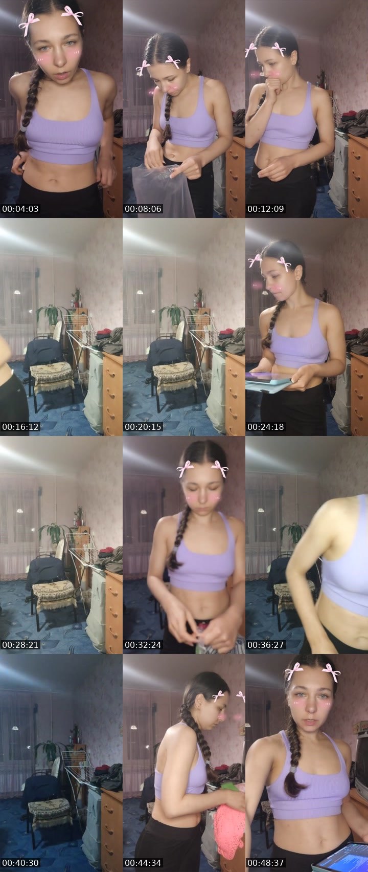 Contact-sheet preview of 💜 Petite Paposh's Liveme recording