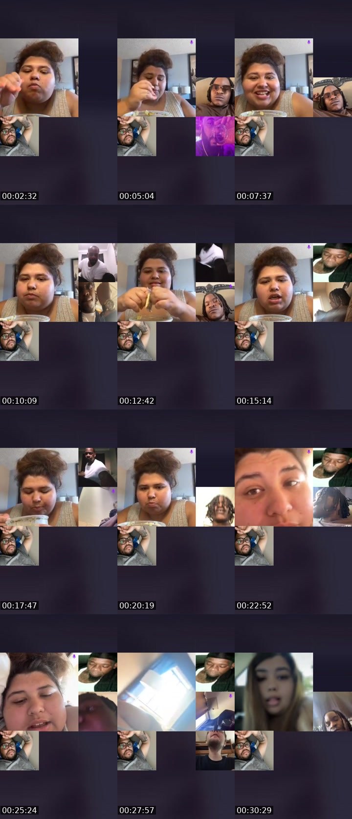 Contact-sheet preview of Rissalove's Liveme recording