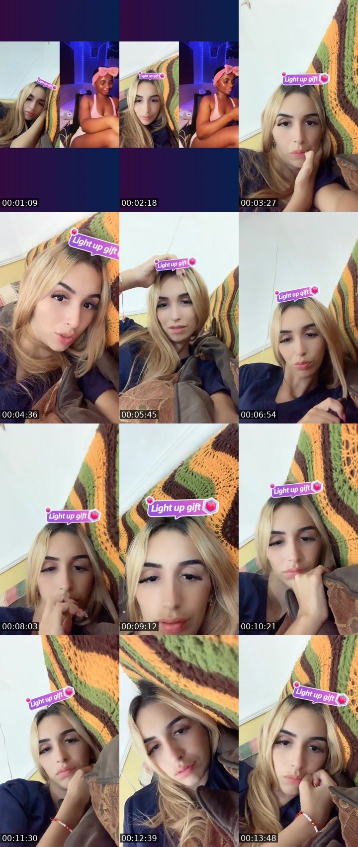 Contact-sheet preview of 🌖⋆Danna 50k👸🏼💘's Liveme recording