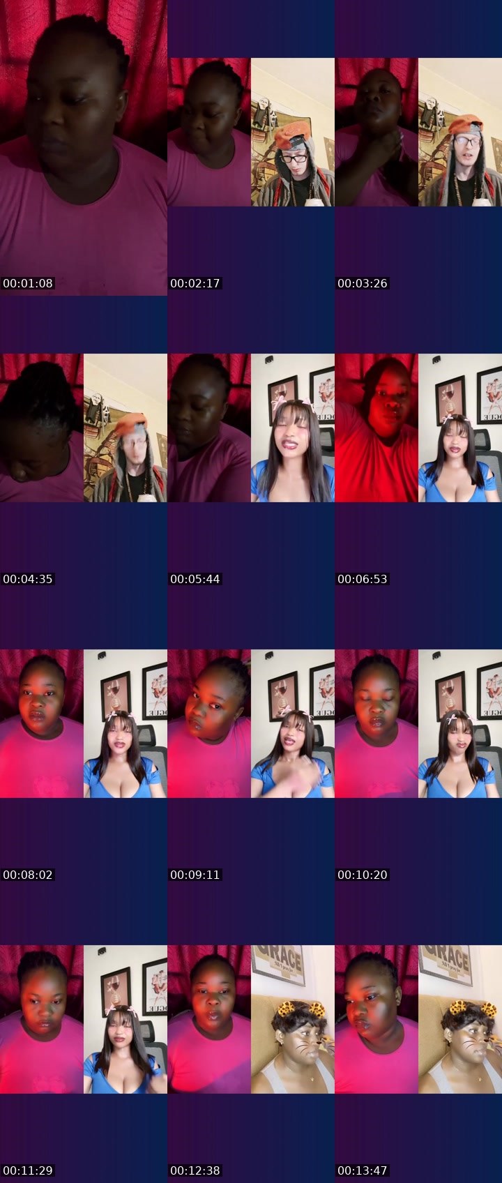Contact-sheet preview of 7k🏦$£✊🏾C🅰️NDY🍭💜's Liveme recording