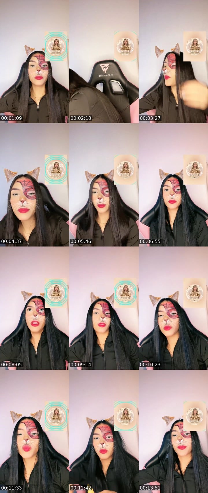 Contact-sheet preview of ✨🌖𝐆É𝐍𝐎𝐕𝐀🩷's Liveme recording
