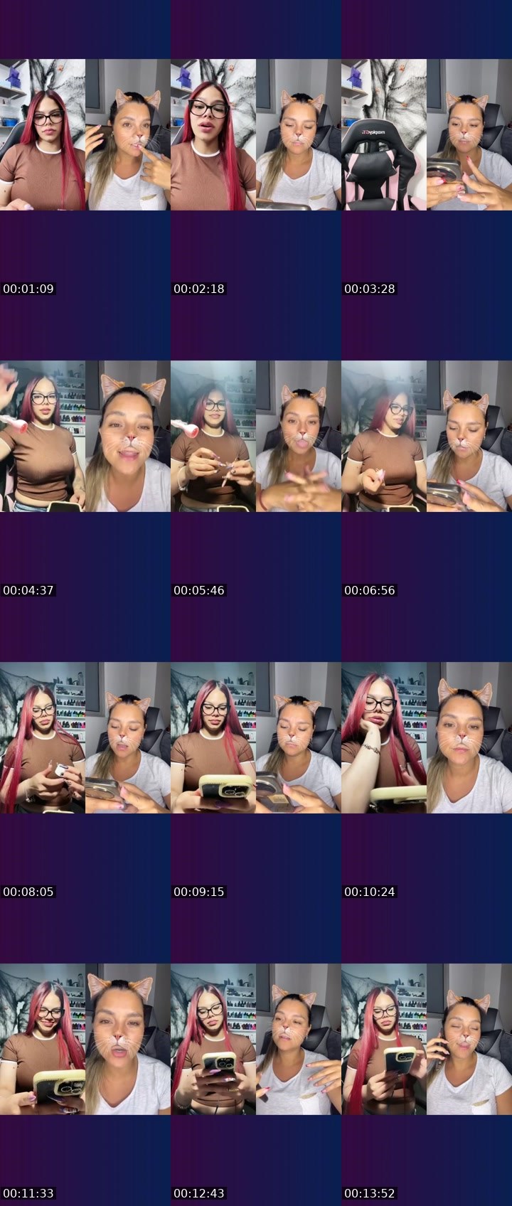 Contact-sheet preview of ❥🐠𝓛𝓮𝓼𝓵𝔂𝓮🧿🪽's Liveme recording