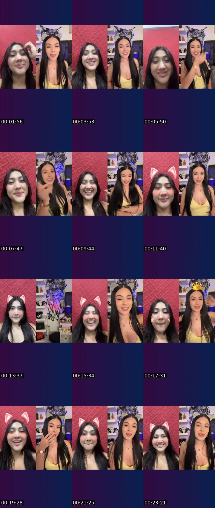 Contact-sheet preview of 🦂RosJaick 🫧🧸's Liveme recording