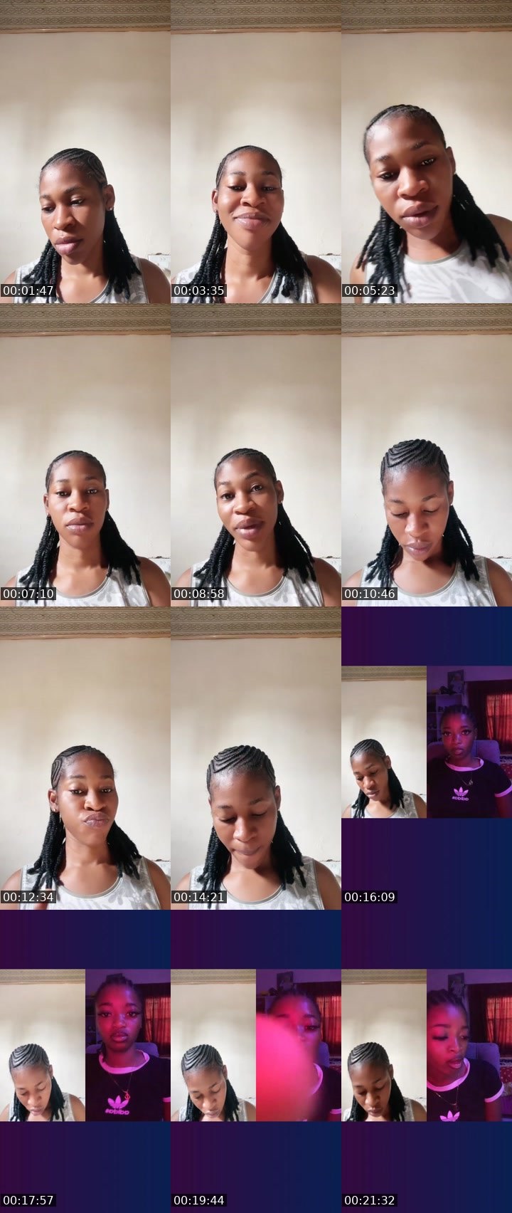 Contact-sheet preview of Lubaby🎭 🦁✯☞💜's Liveme recording