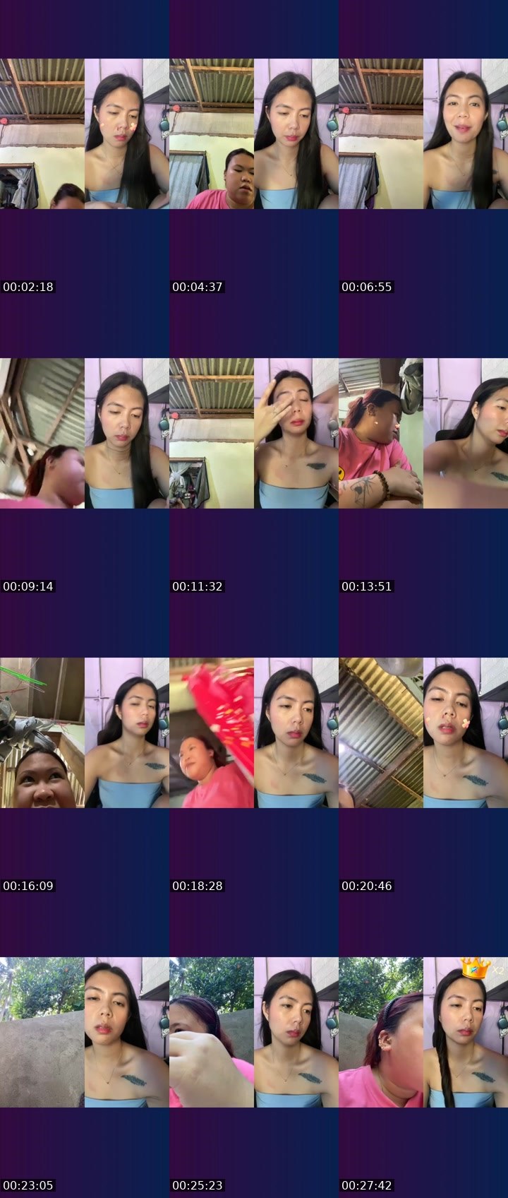 Contact-sheet preview of 👸🏻Asya.☘️'s Liveme recording
