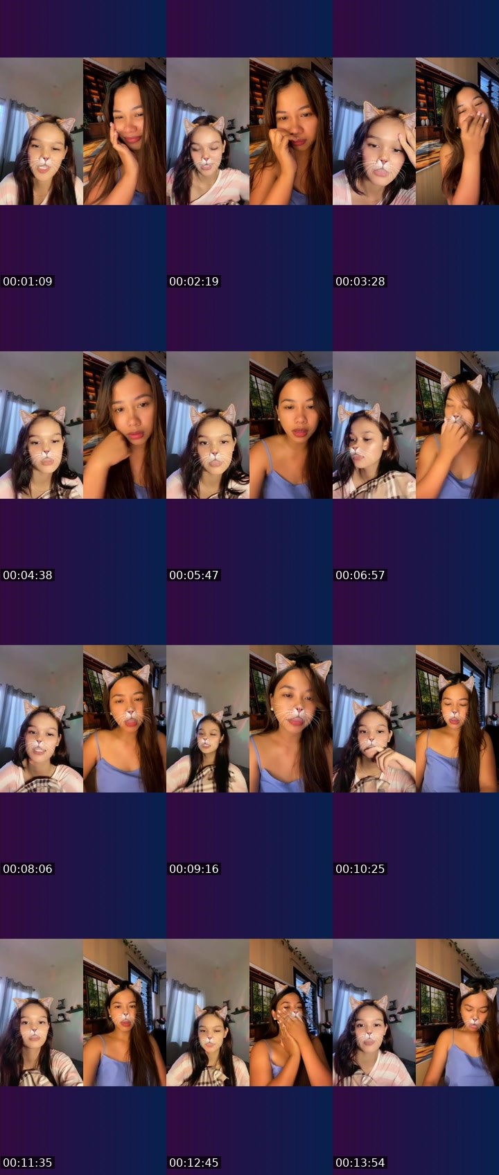 Contact-sheet preview of TA⃟🪽SAYURIIN's Liveme recording