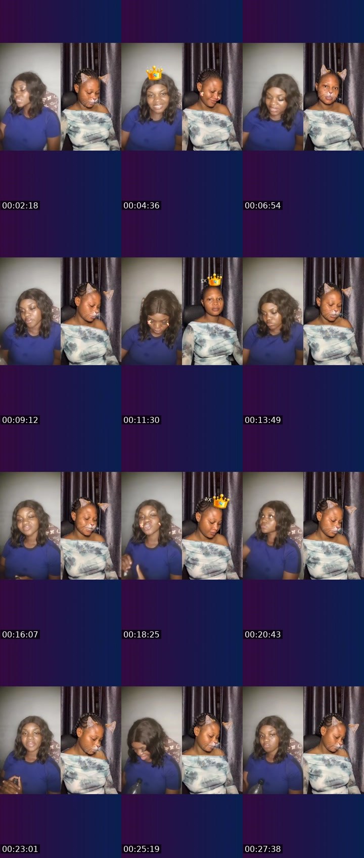 Contact-sheet preview of 😈🕊H💜ney🎭's Liveme recording