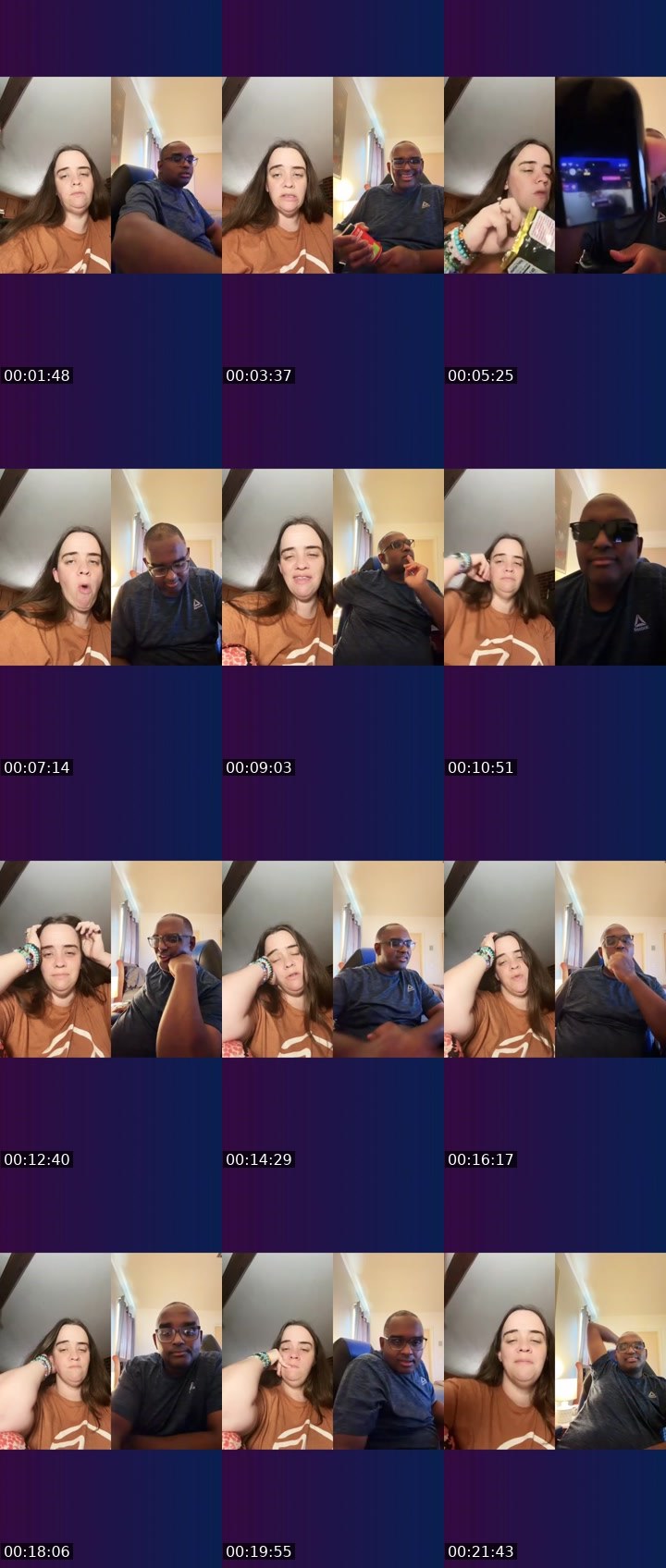 Contact-sheet preview of WARTIME-KISSES🦋💋's Liveme recording