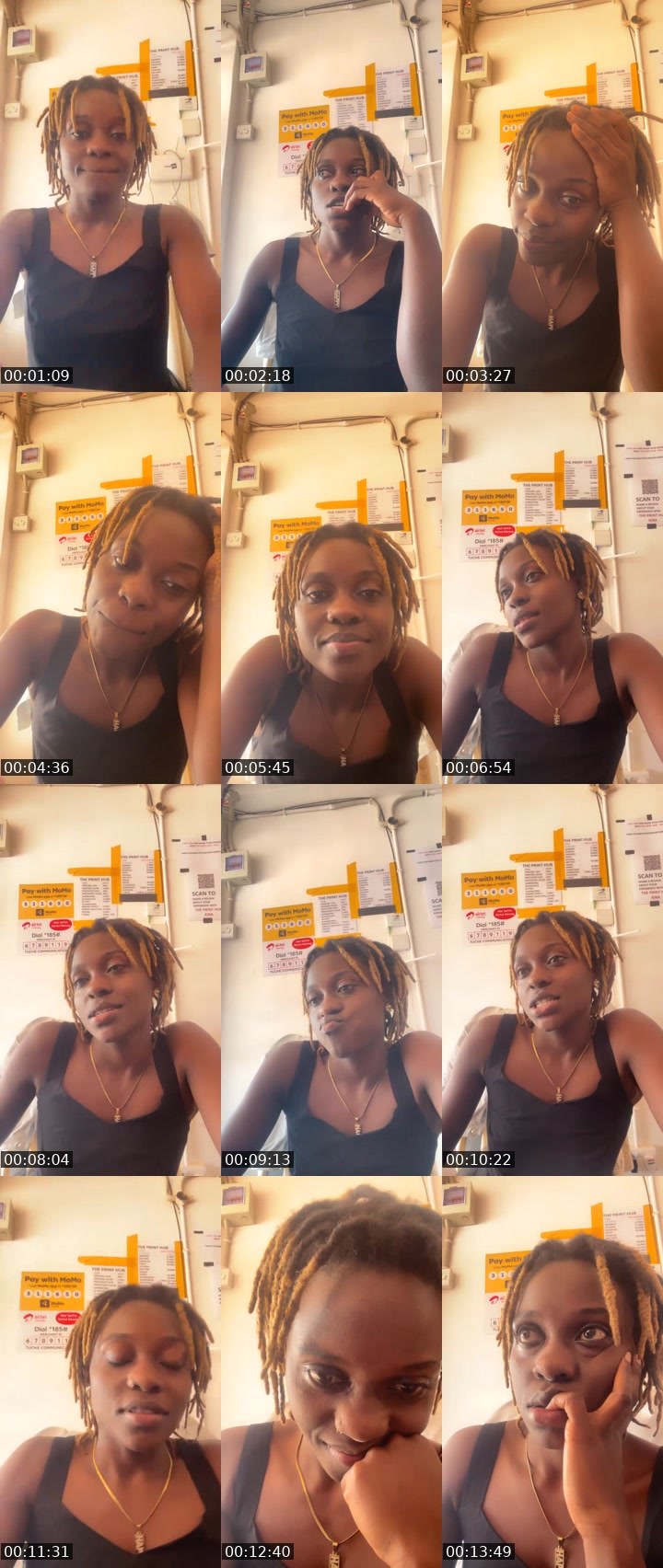 Contact-sheet preview of Breeze 🌊's Liveme recording