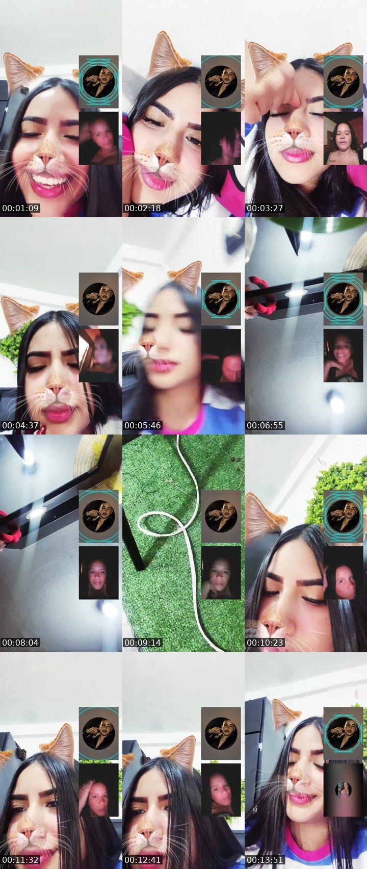 Contact-sheet preview of 👑⃤ Danielita🐰's Liveme recording