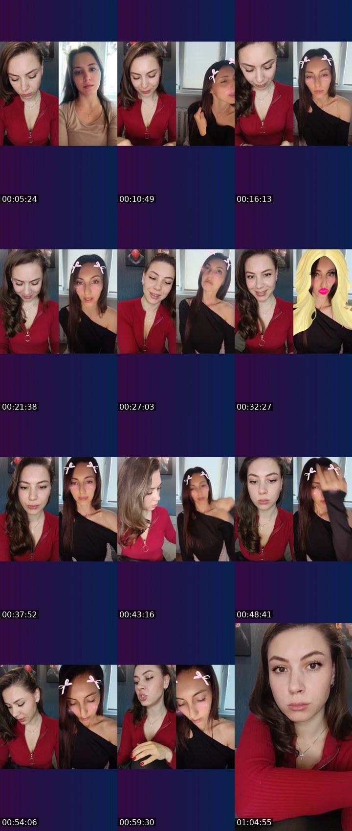 Contact-sheet preview of 🇺🇦ALENA💯's Liveme recording
