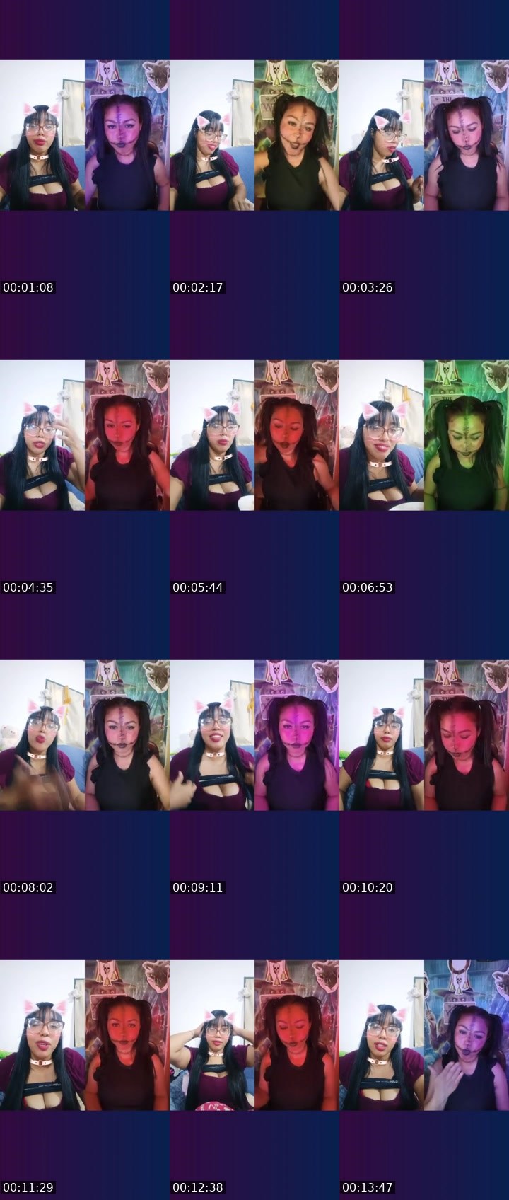 Contact-sheet preview of 🌈La Baby💗's Liveme recording
