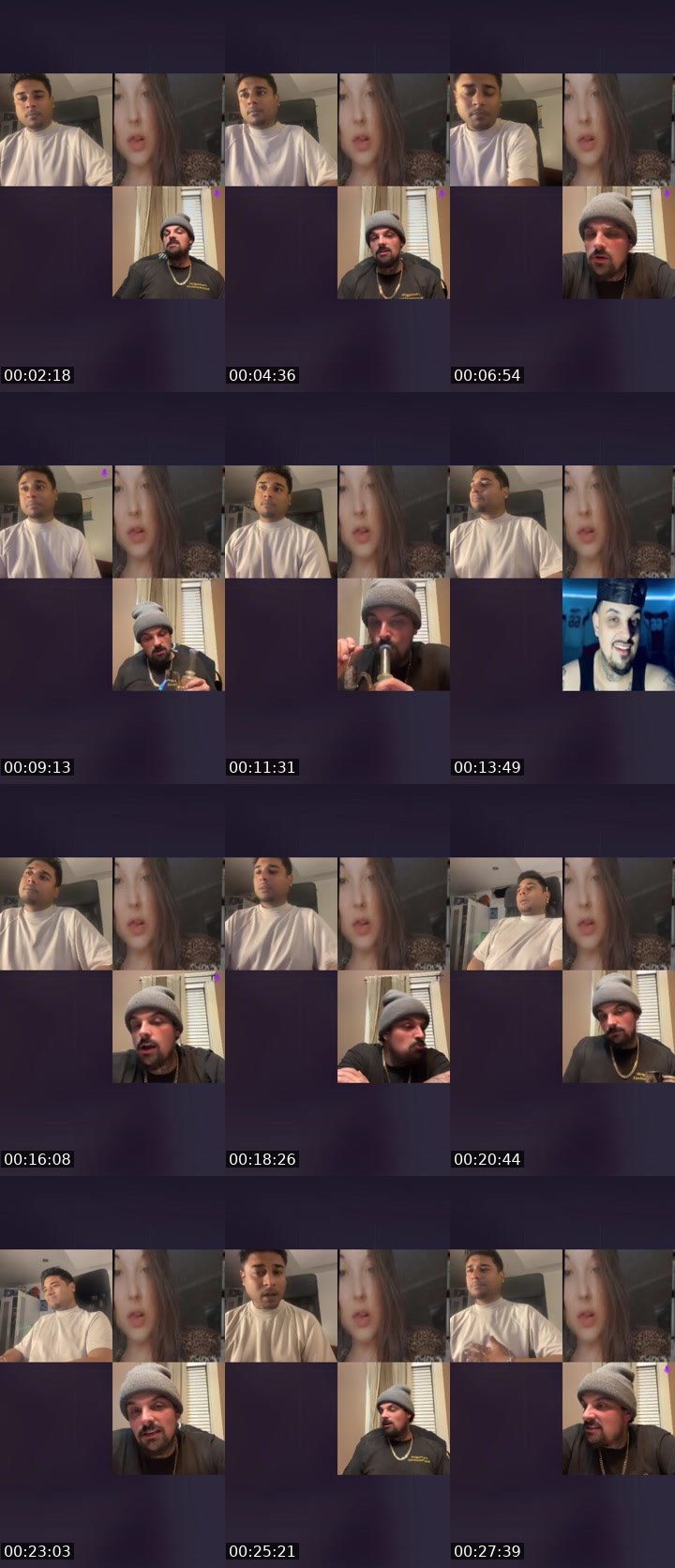 Contact-sheet preview of Flight 401👻's Liveme recording