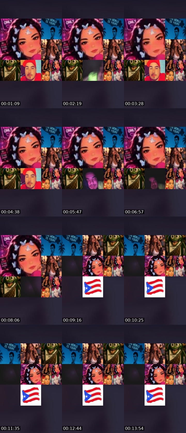 Contact-sheet preview of ℱ𝓻𝓸ℊ𝓰𝔂's Liveme recording