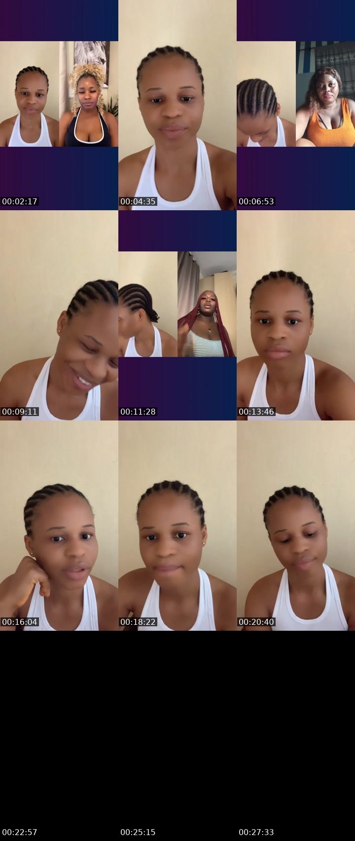 Contact-sheet preview of 🎀𝒮𝒲ℰℰ𝒯🔥's Liveme recording