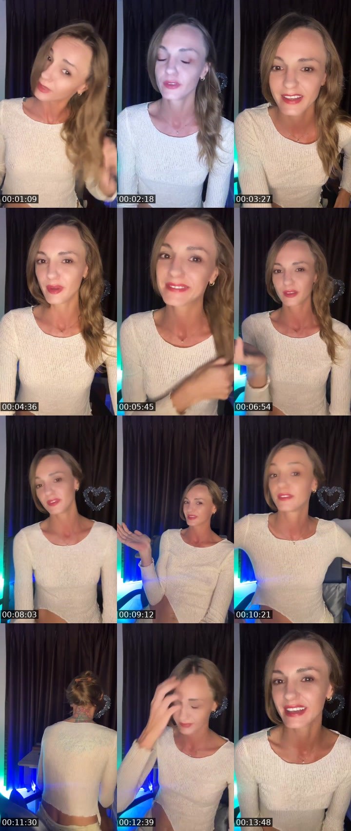 Contact-sheet preview of 𝓔𝓵𝓪🌺's Liveme recording