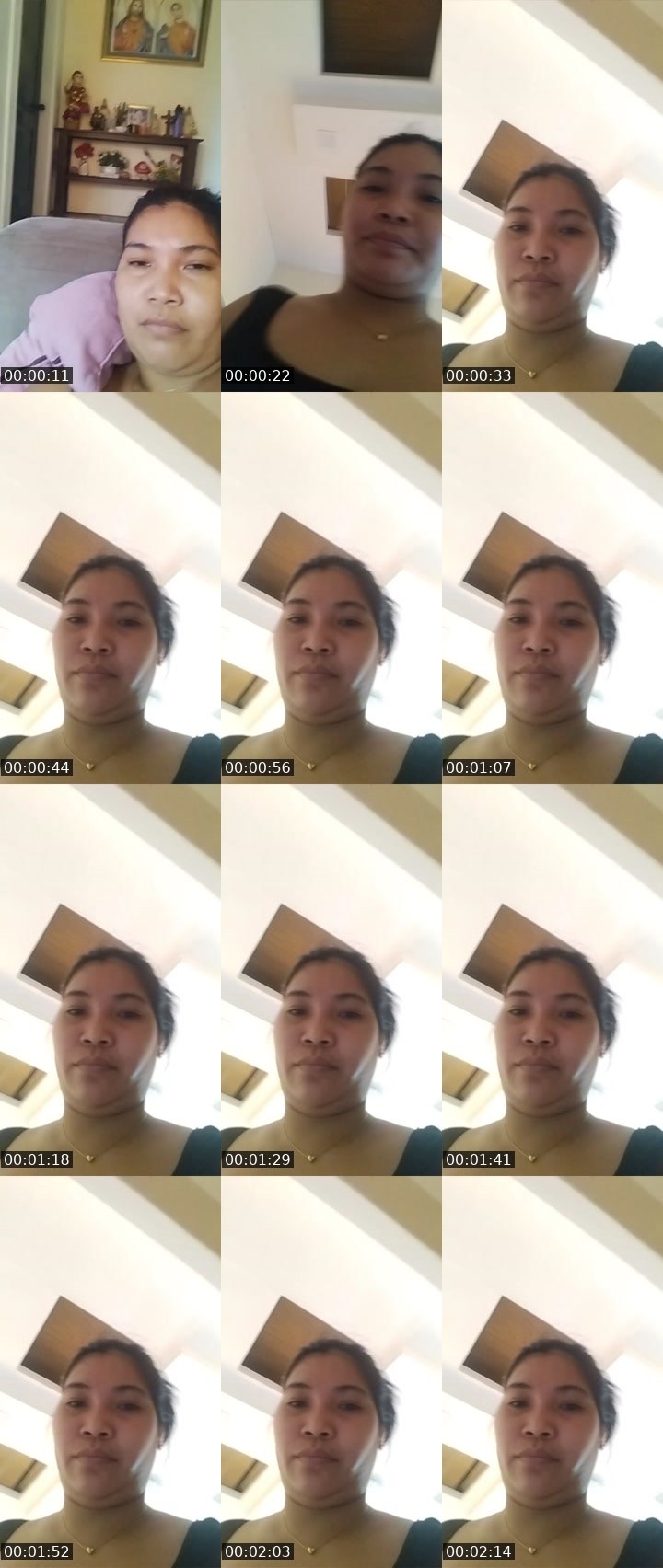 Contact-sheet preview of Elaine claire's Liveme recording