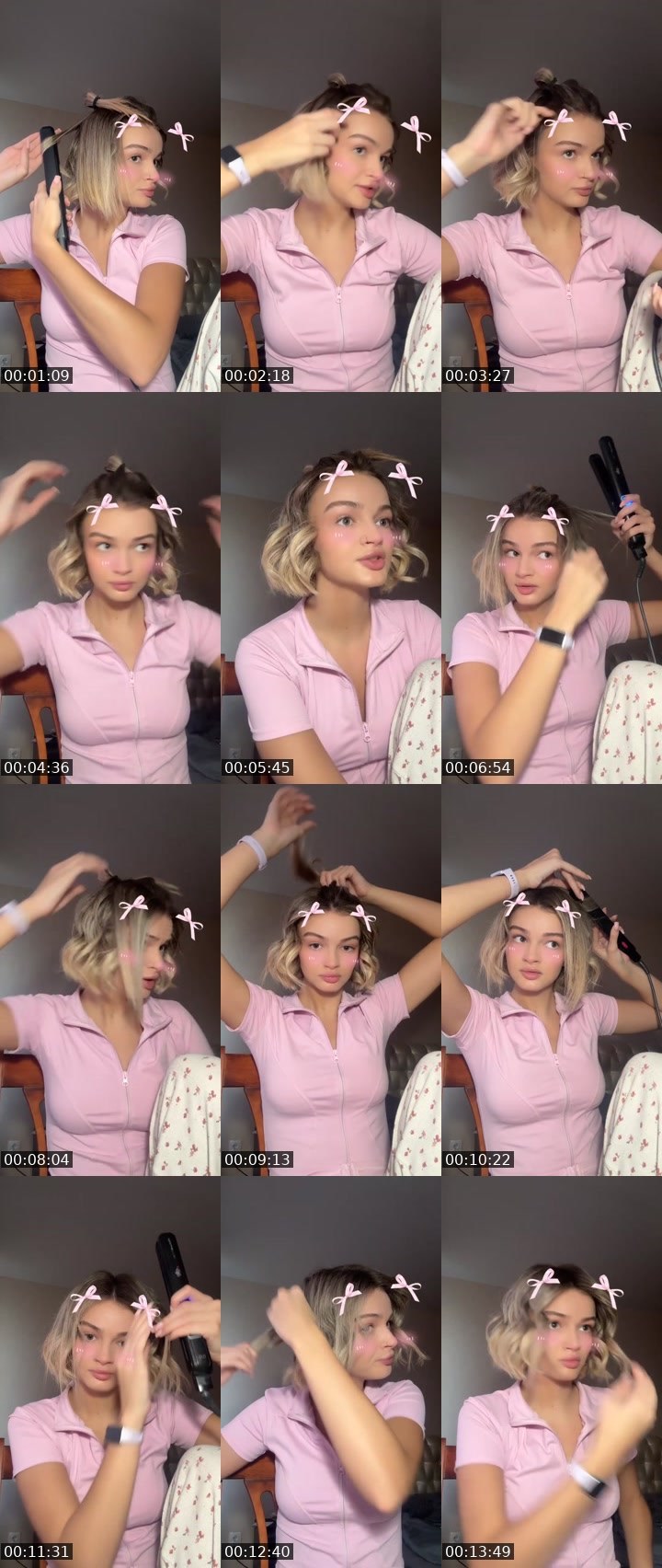 Contact-sheet preview of Ulyana🐰🩷's Liveme recording