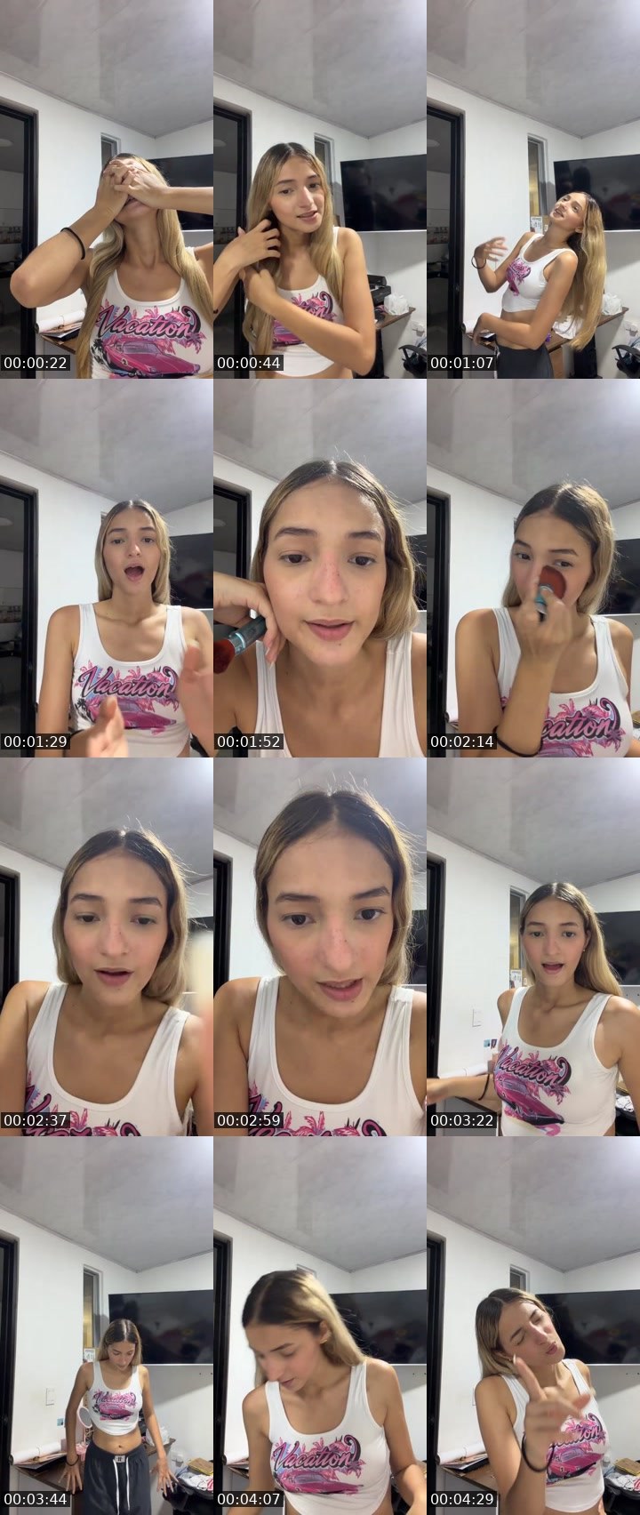 Contact-sheet preview of Sweet22☁️'s Liveme recording