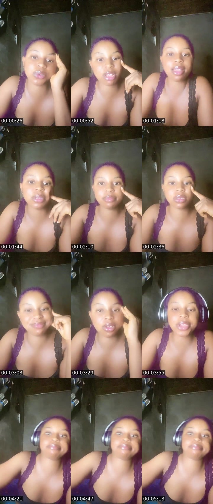 Contact-sheet preview of Pretty Dera 🦋🦋's Liveme recording