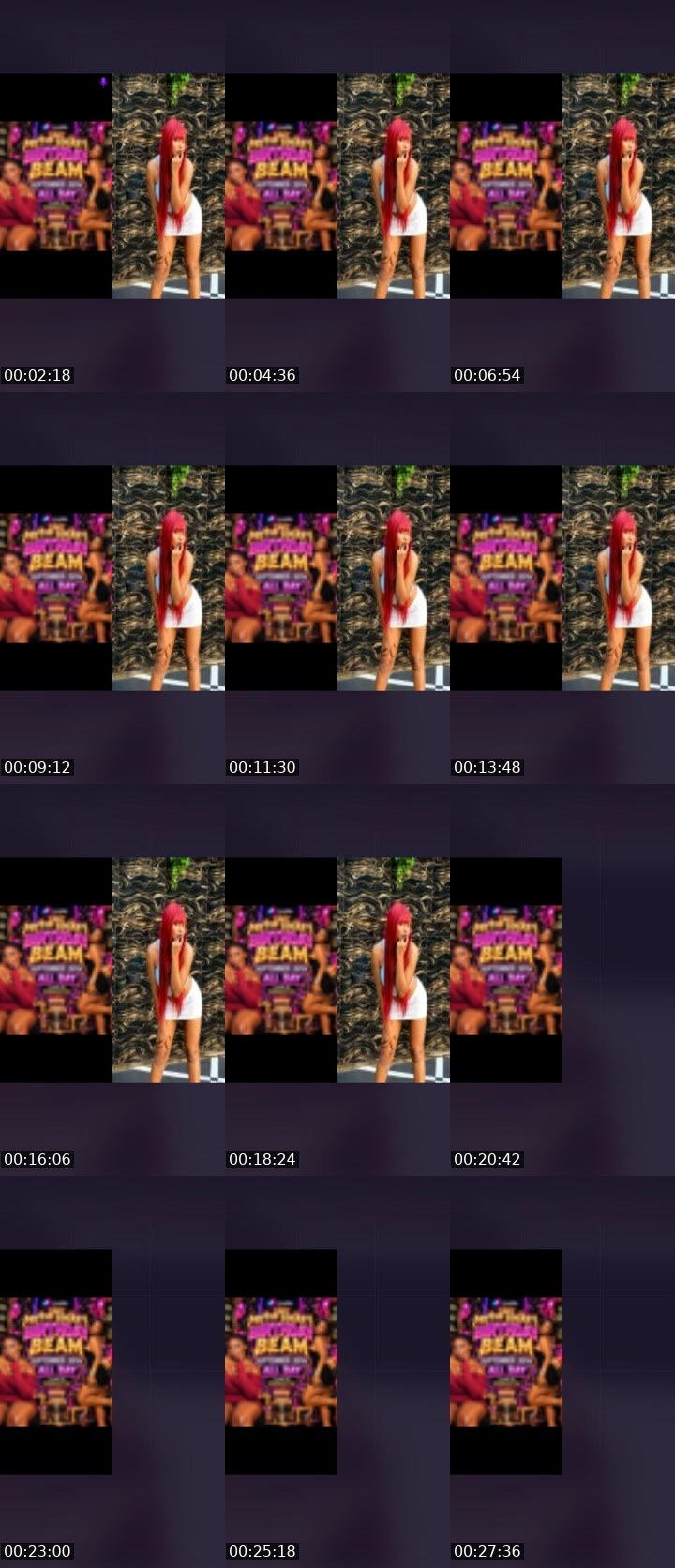 Contact-sheet preview of Pretty Sugar😴🍕's Liveme recording