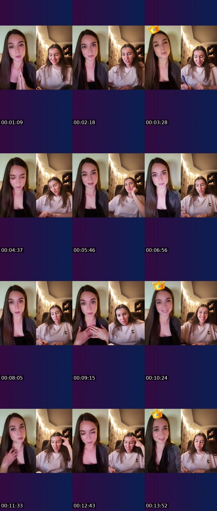 Contact-sheet preview of MissTanya's Liveme recording