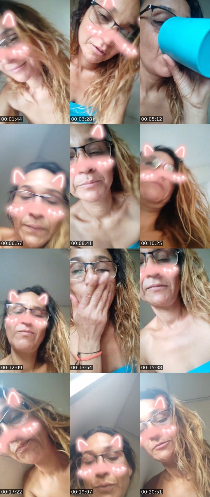 Contact-sheet preview of la mona a's Liveme recording