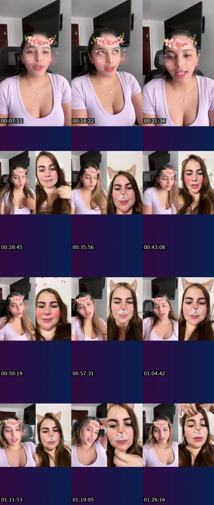 Contact-sheet preview of 🕶️👑𝓣𝓪𝓽𝓲20k☁️🧸's Liveme recording