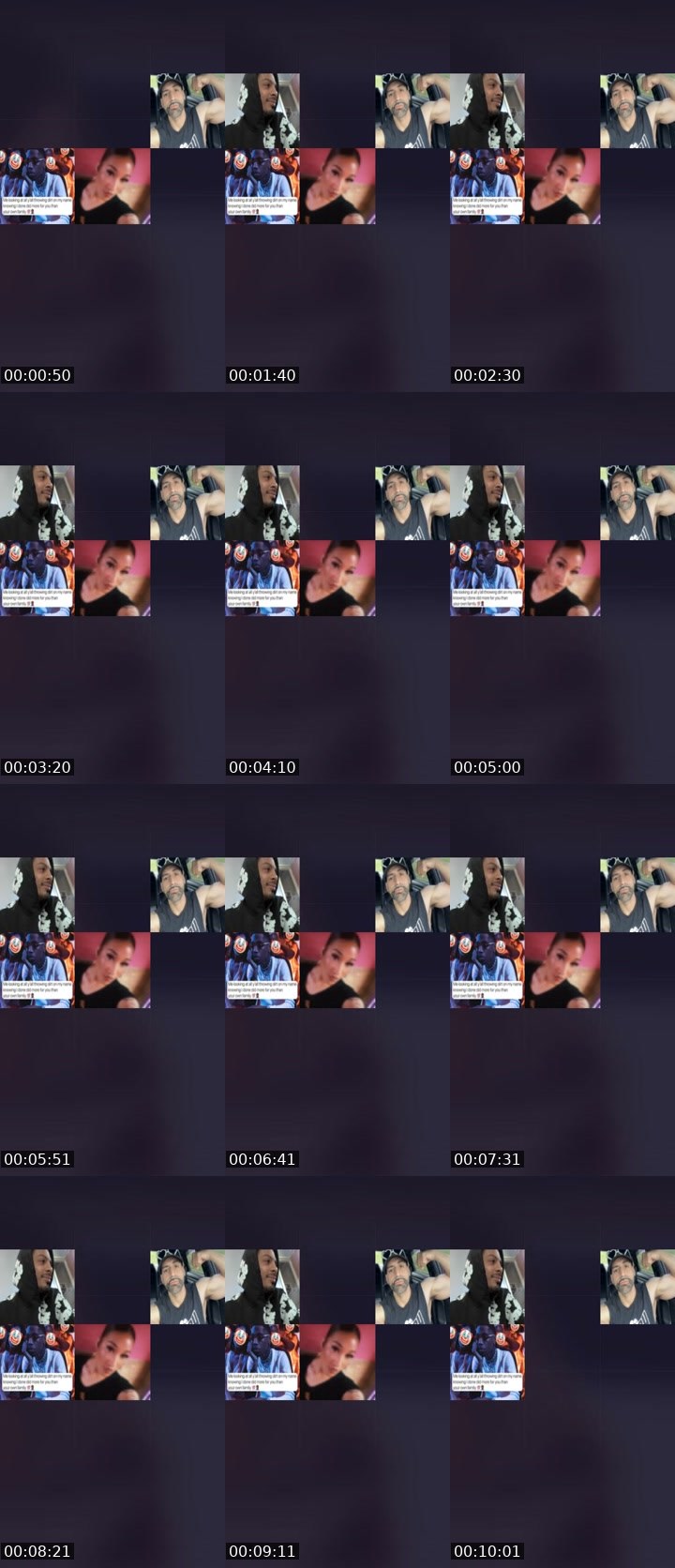 Contact-sheet preview of 𝓙𝓐𝓓𝓐💋's Liveme recording