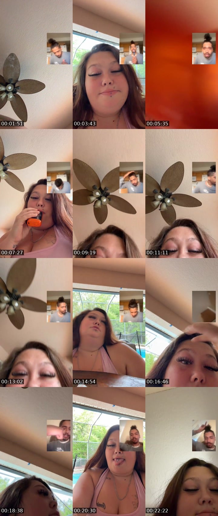 Contact-sheet preview of THICKMAMA💍💙's Liveme recording