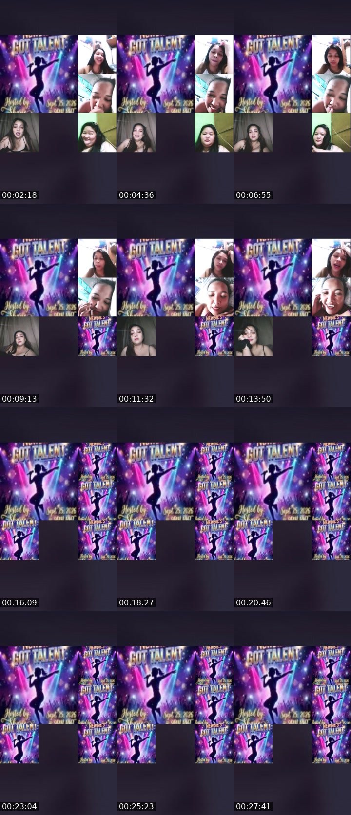 Contact-sheet preview of ♉👑SHARIE 🐝's Liveme recording