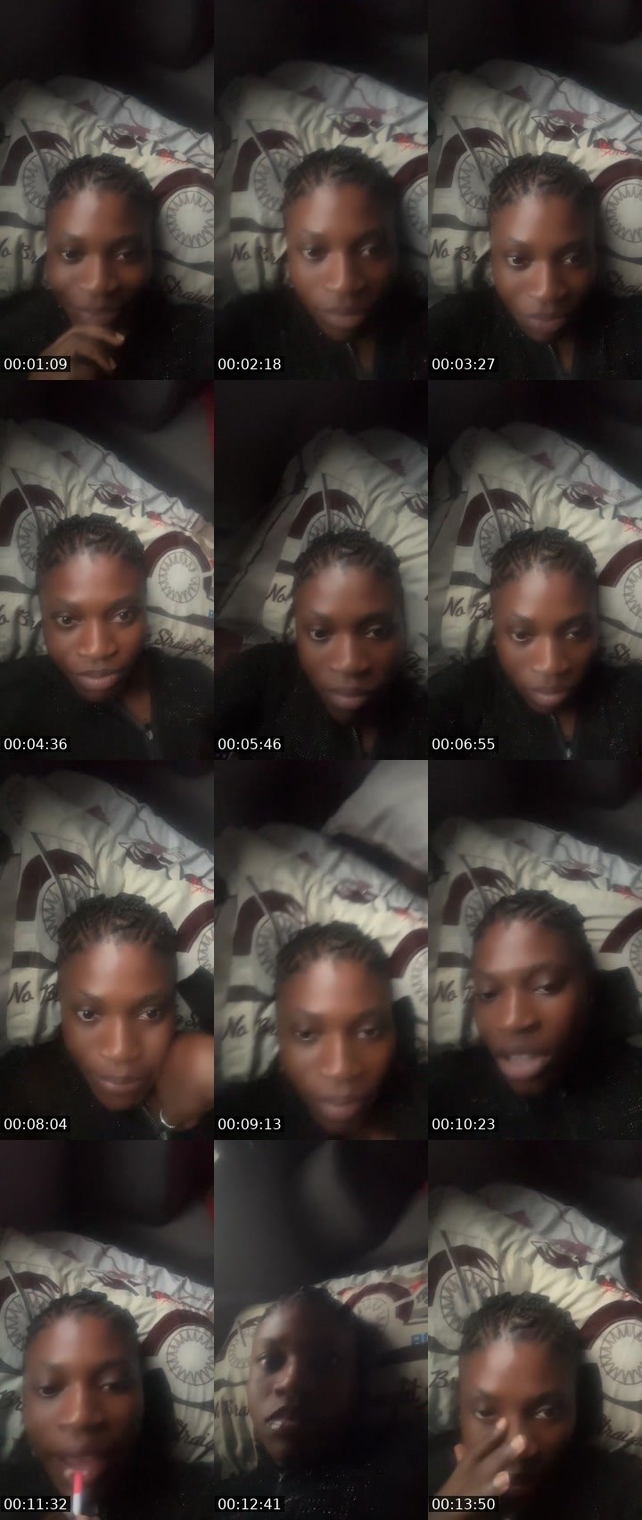 Contact-sheet preview of Berty Ejike's Liveme recording