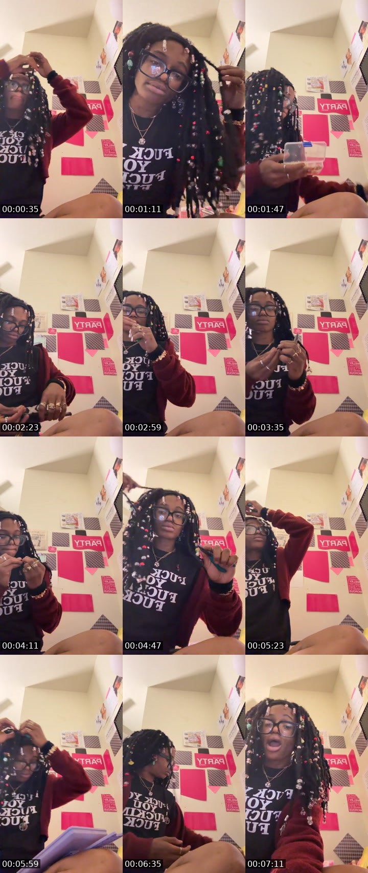 Contact-sheet preview of Rainbowww Scarrr's Liveme recording