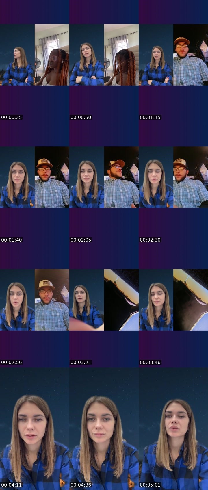 Contact-sheet preview of Yuliii's Liveme recording
