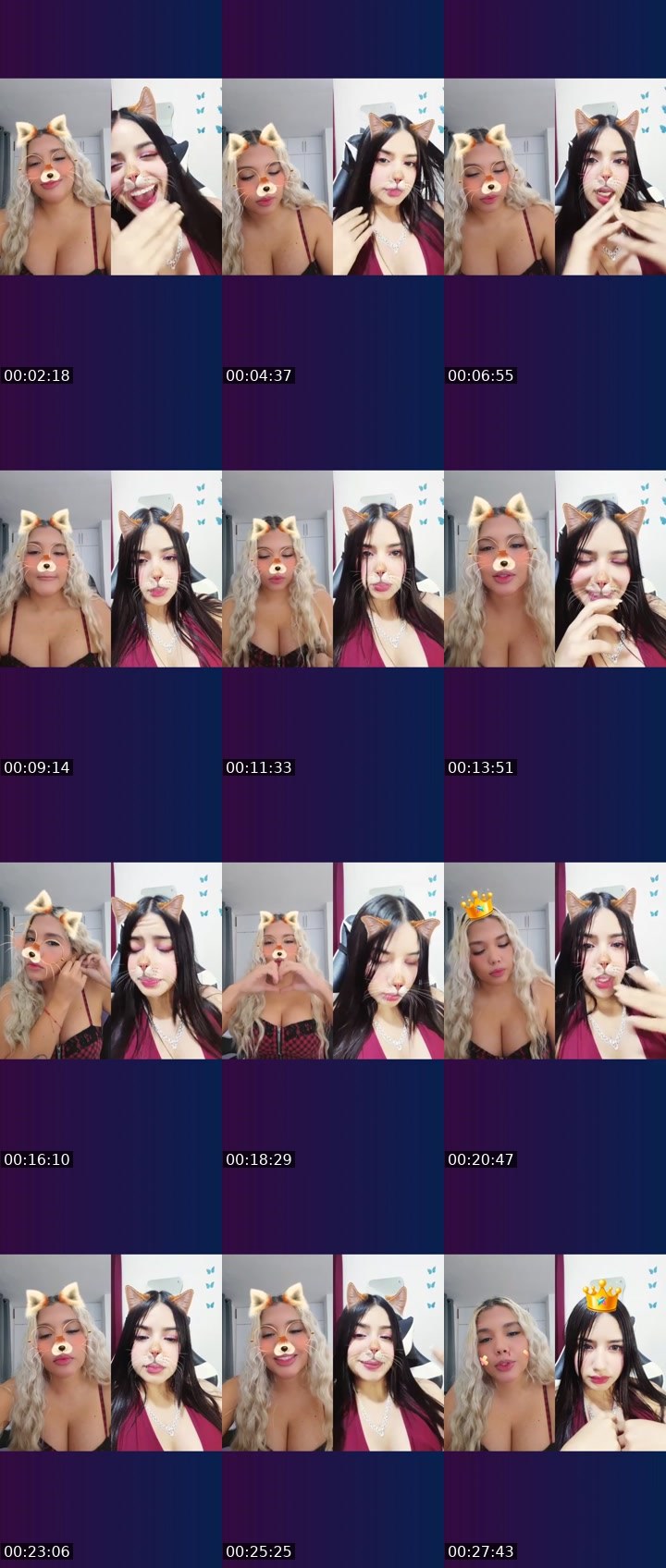 Contact-sheet preview of 👑⃤Queenlinda💎's Liveme recording