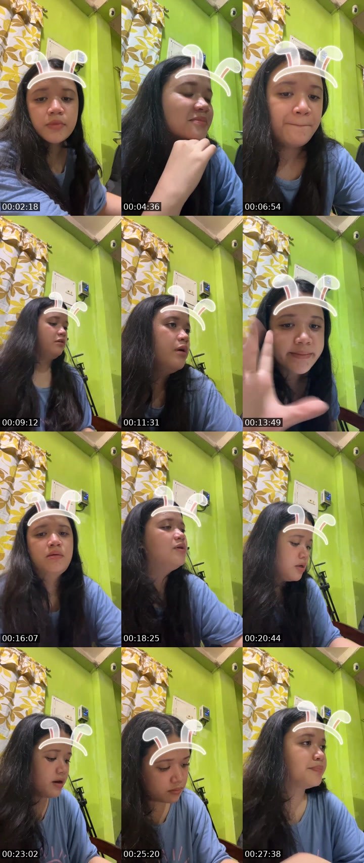 Contact-sheet preview of 👸🏻 Jeya 🔮's Liveme recording