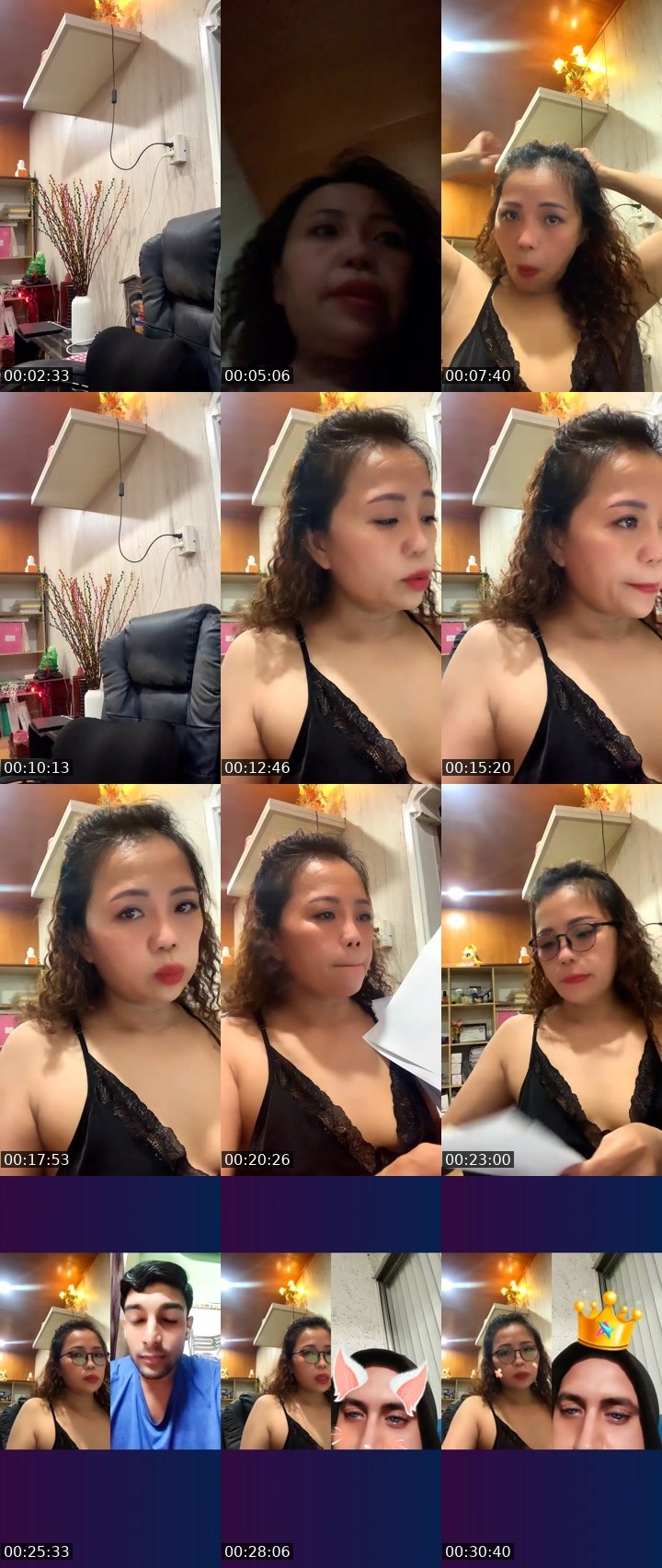 Contact-sheet preview of Kimkim👀's Liveme recording