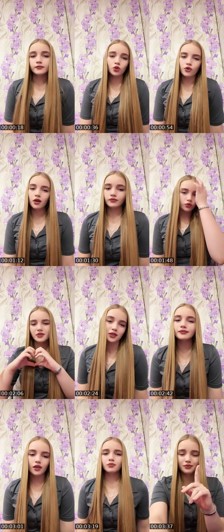 Contact-sheet preview of юлечкаа's Liveme recording