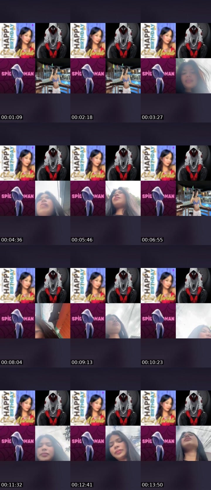 Contact-sheet preview of 👸marielle🦋's Liveme recording