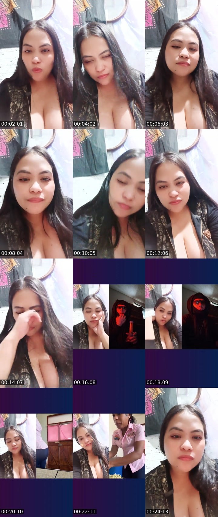 Contact-sheet preview of 🏄Louise🌐👏's Liveme recording